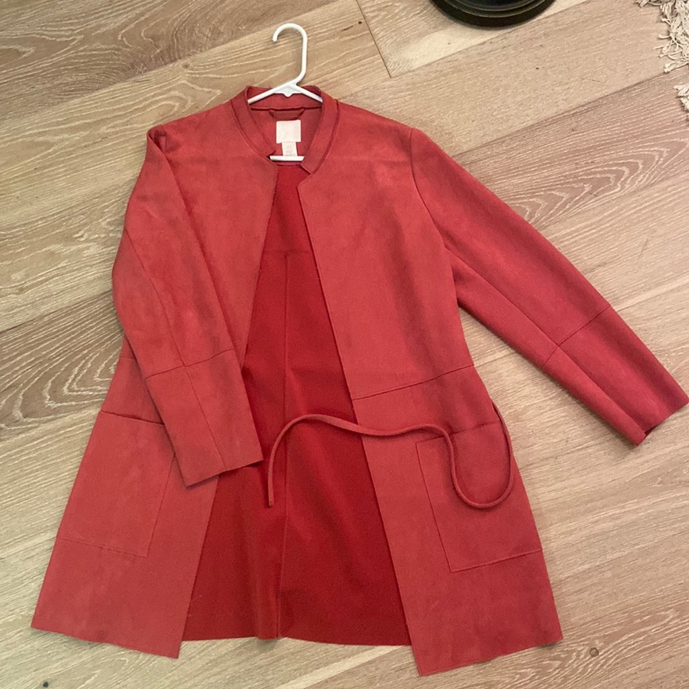 Faux Suade Spring Coat